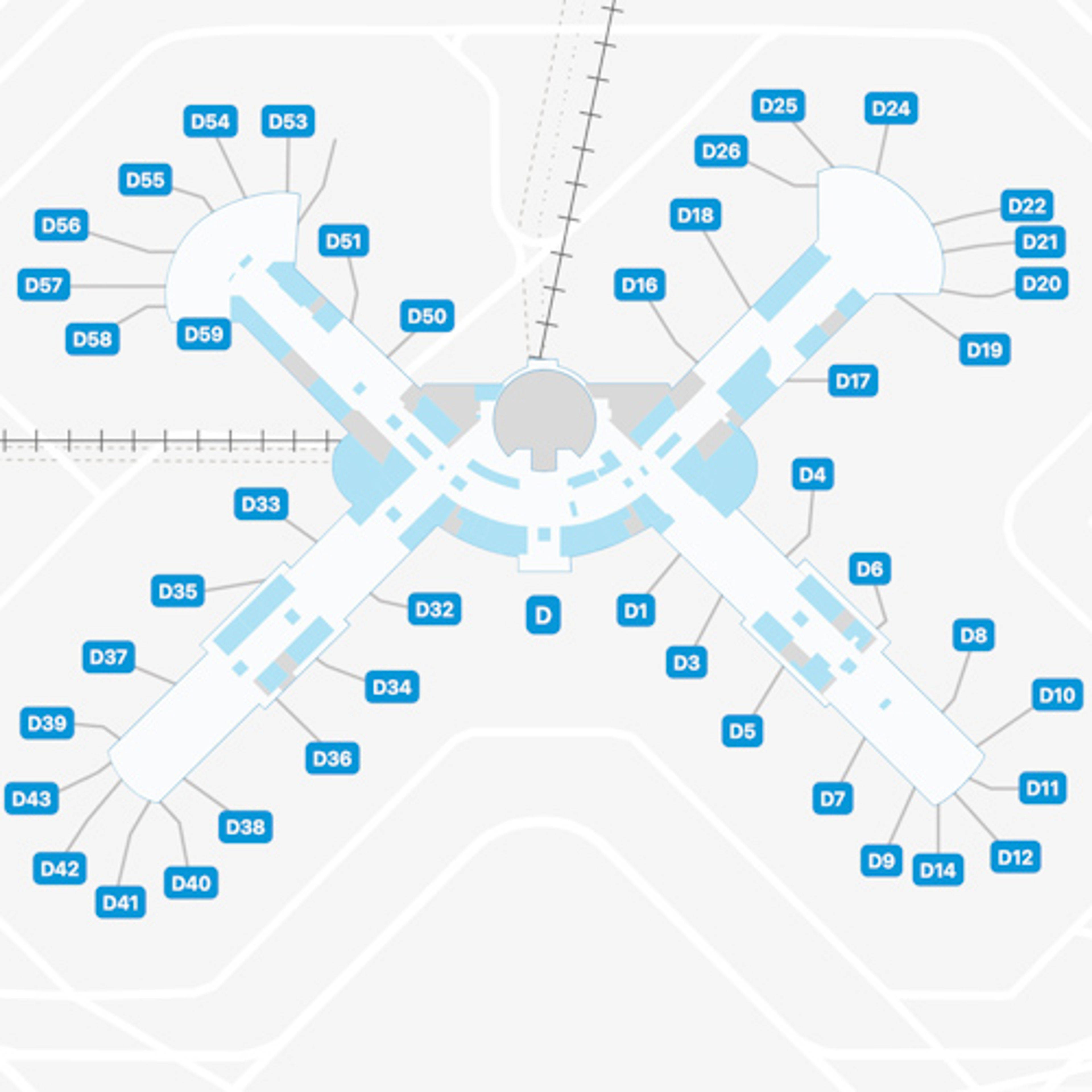 LAS Concourse D Map