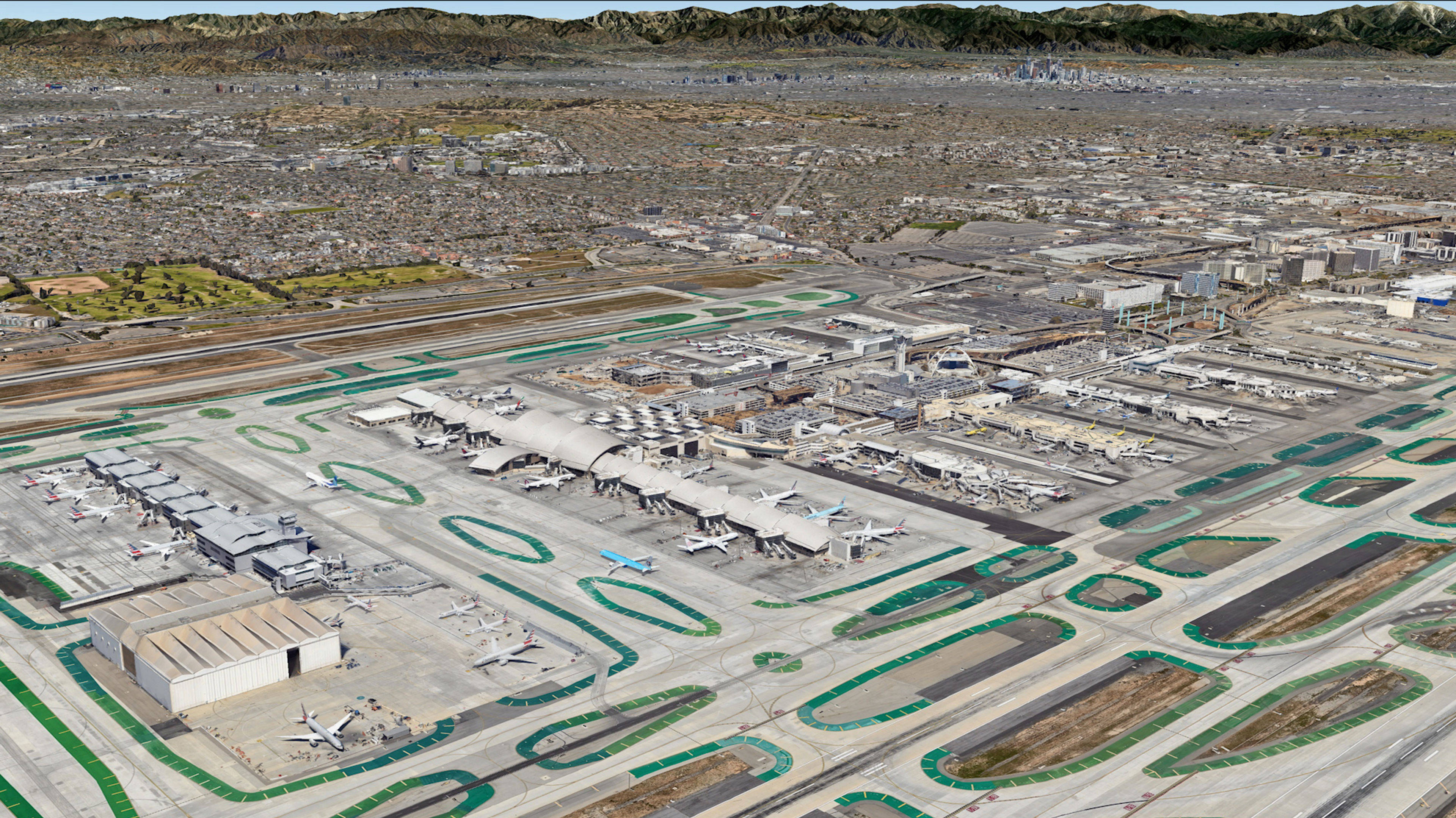 Aerial View of Los Angeles Airport