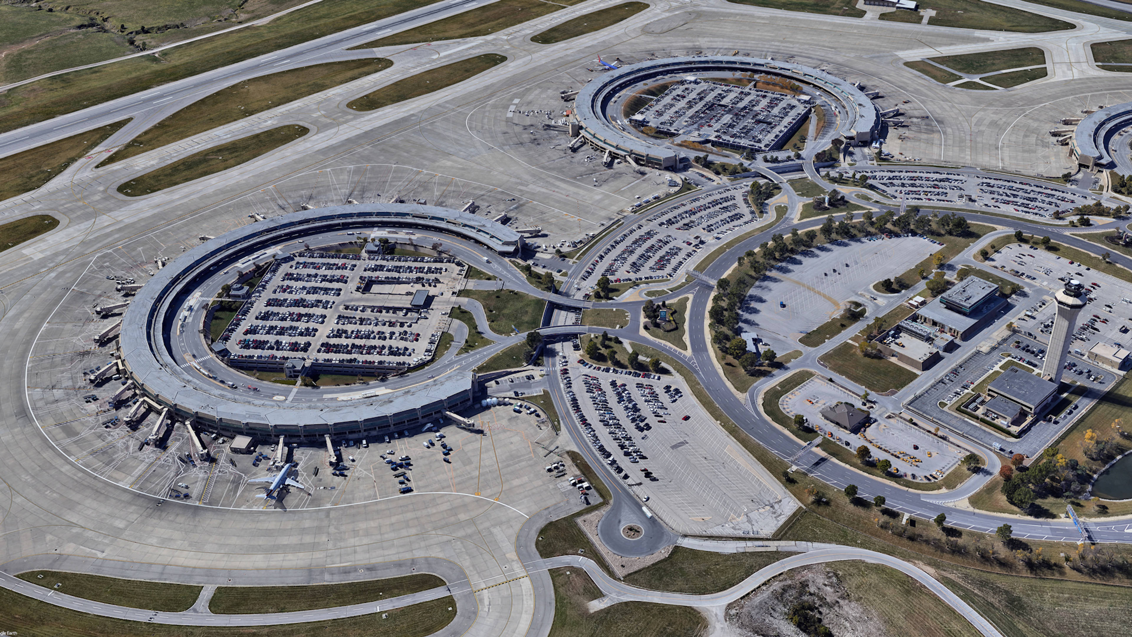  Aerial View of Kansas City Airport Parking