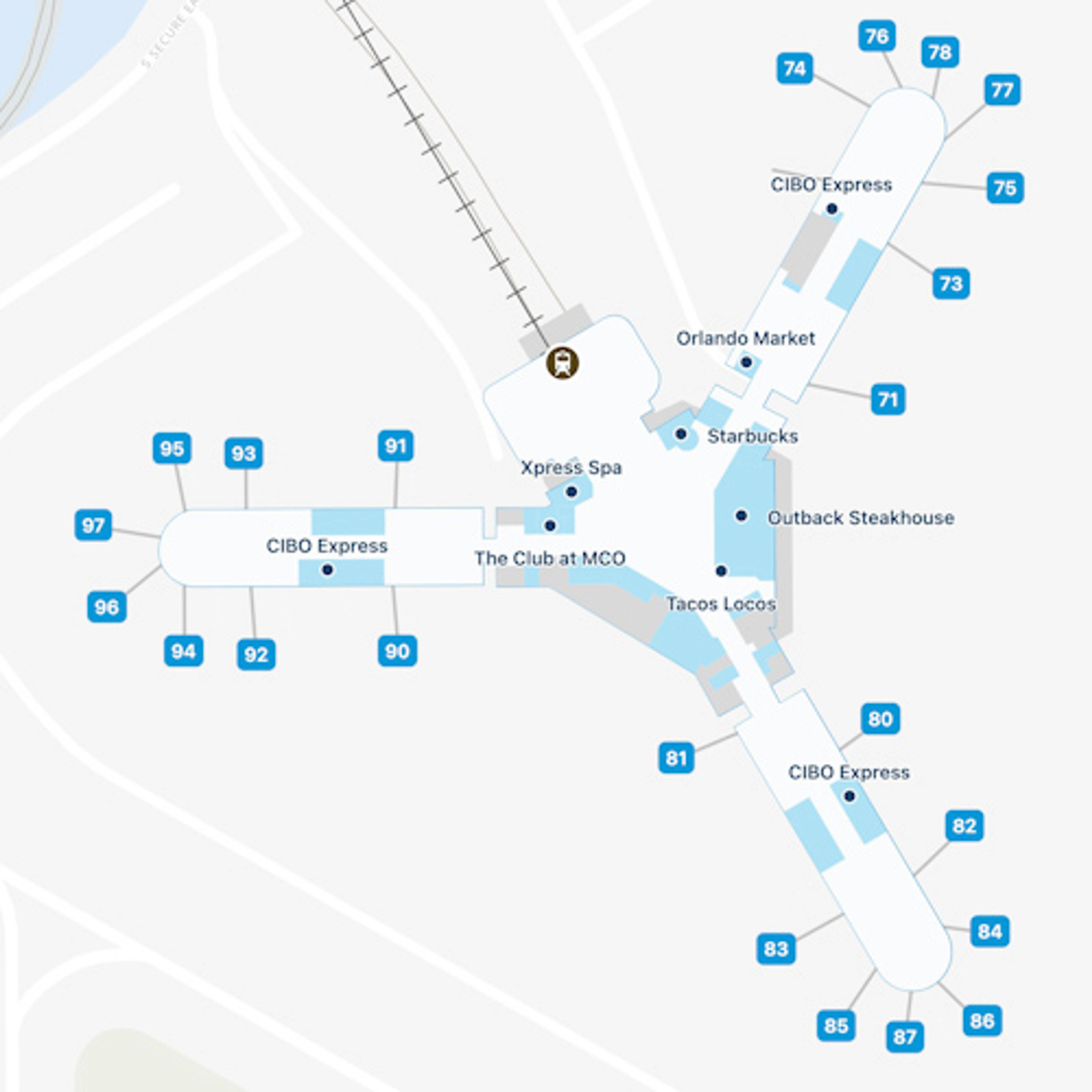 Orlando Airport MCO Airside D Map