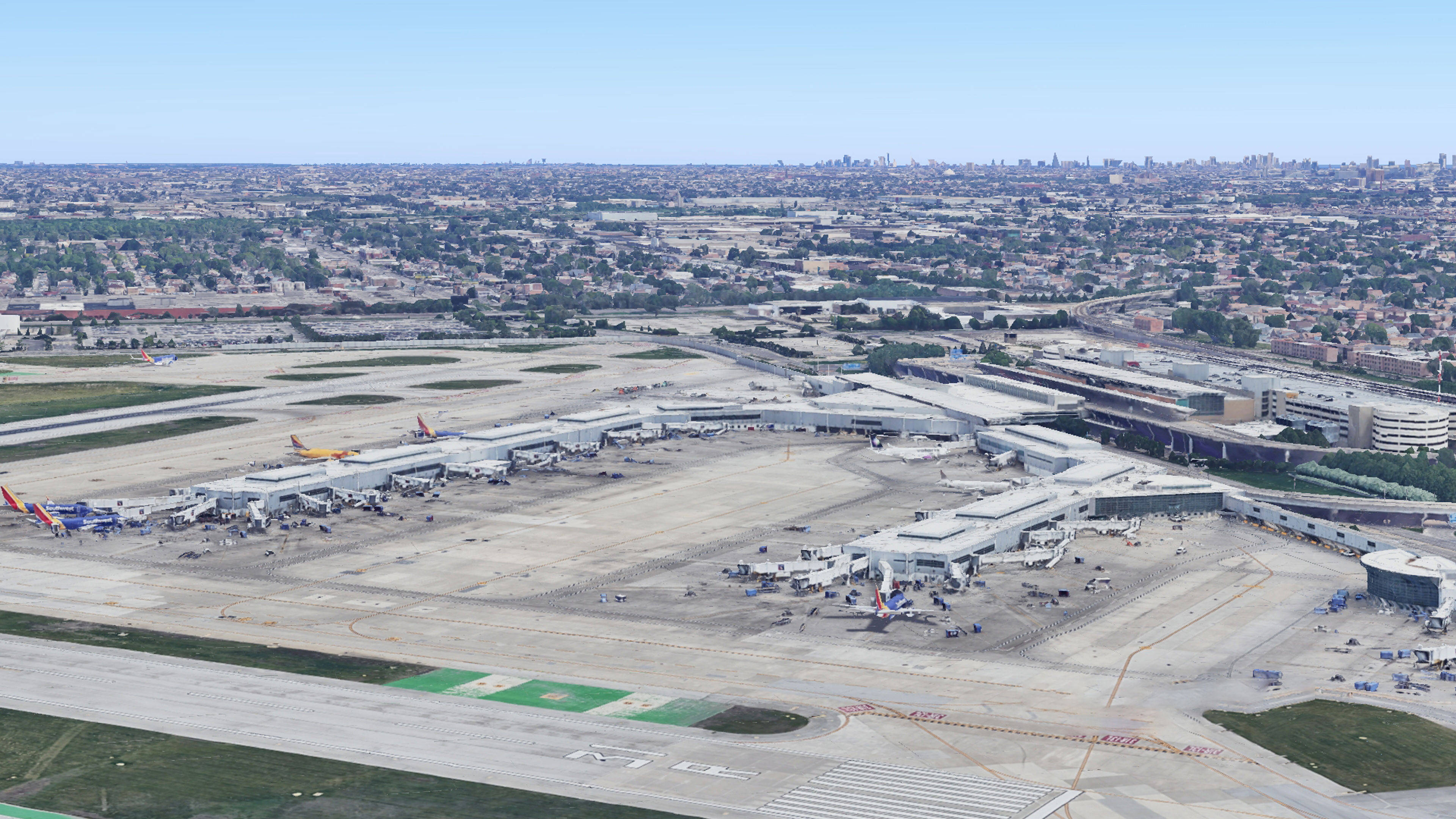 Aerial View of Chicago Midway Airport
