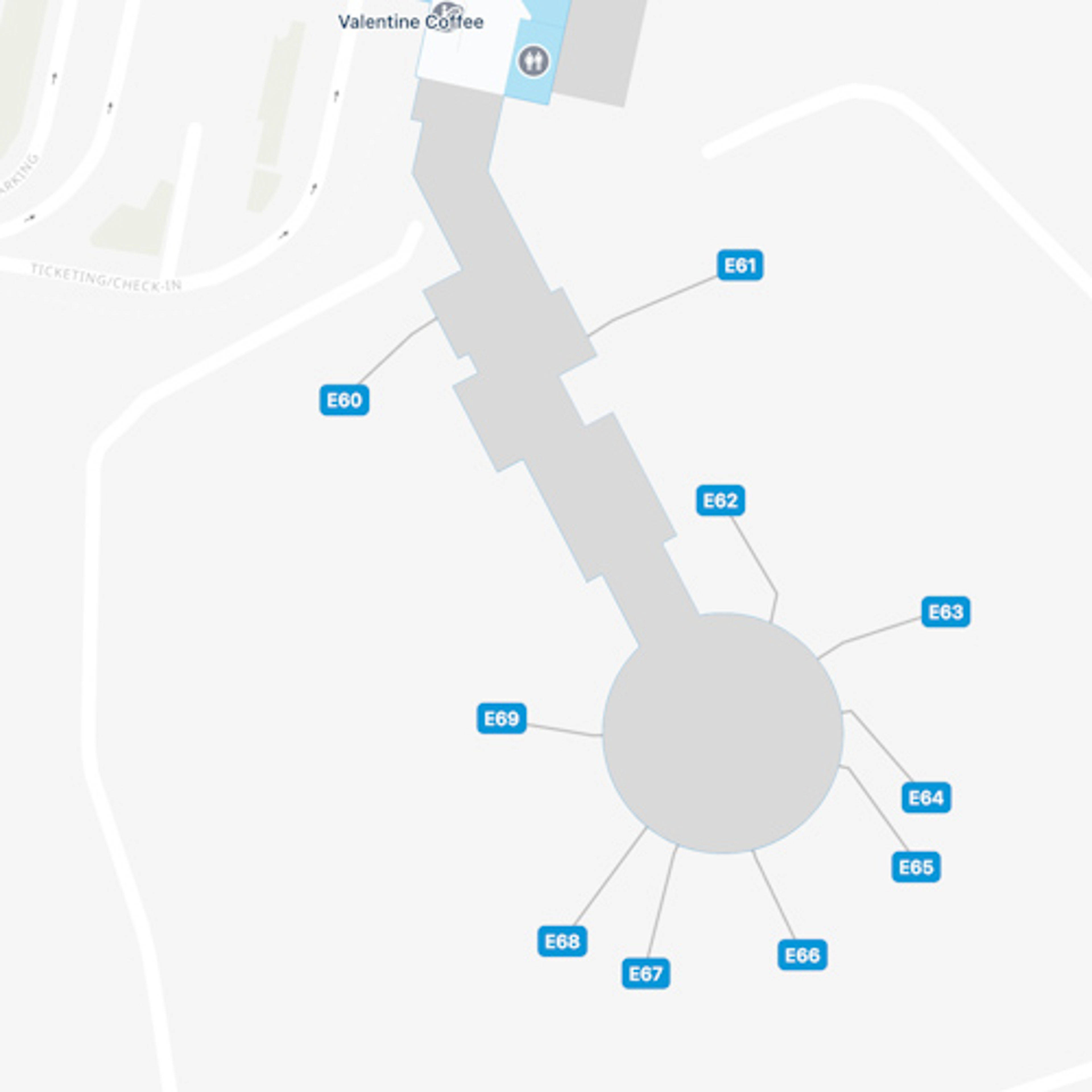 MKE Concourse E Map