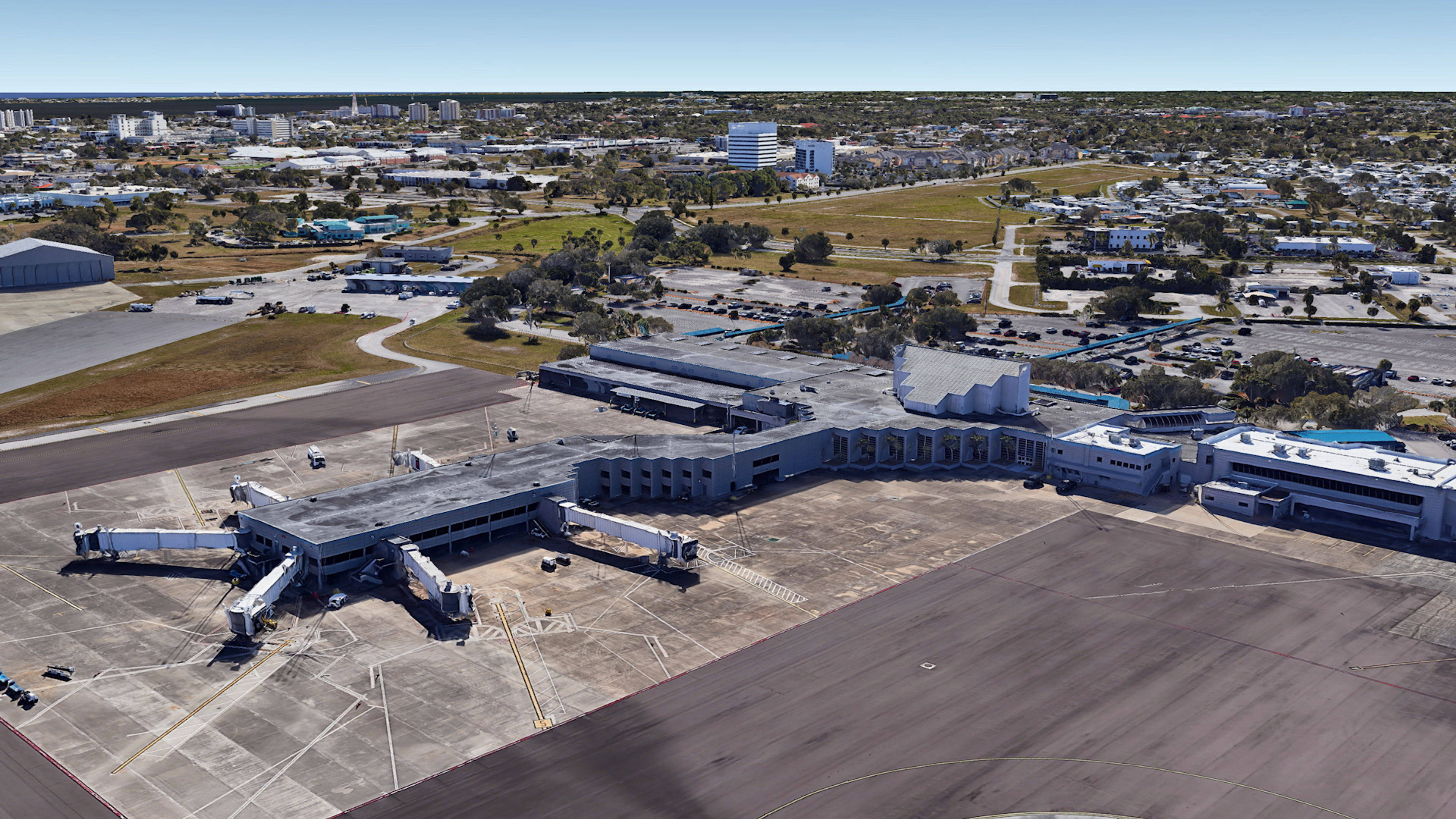 Aerial View of Melbourne Airport