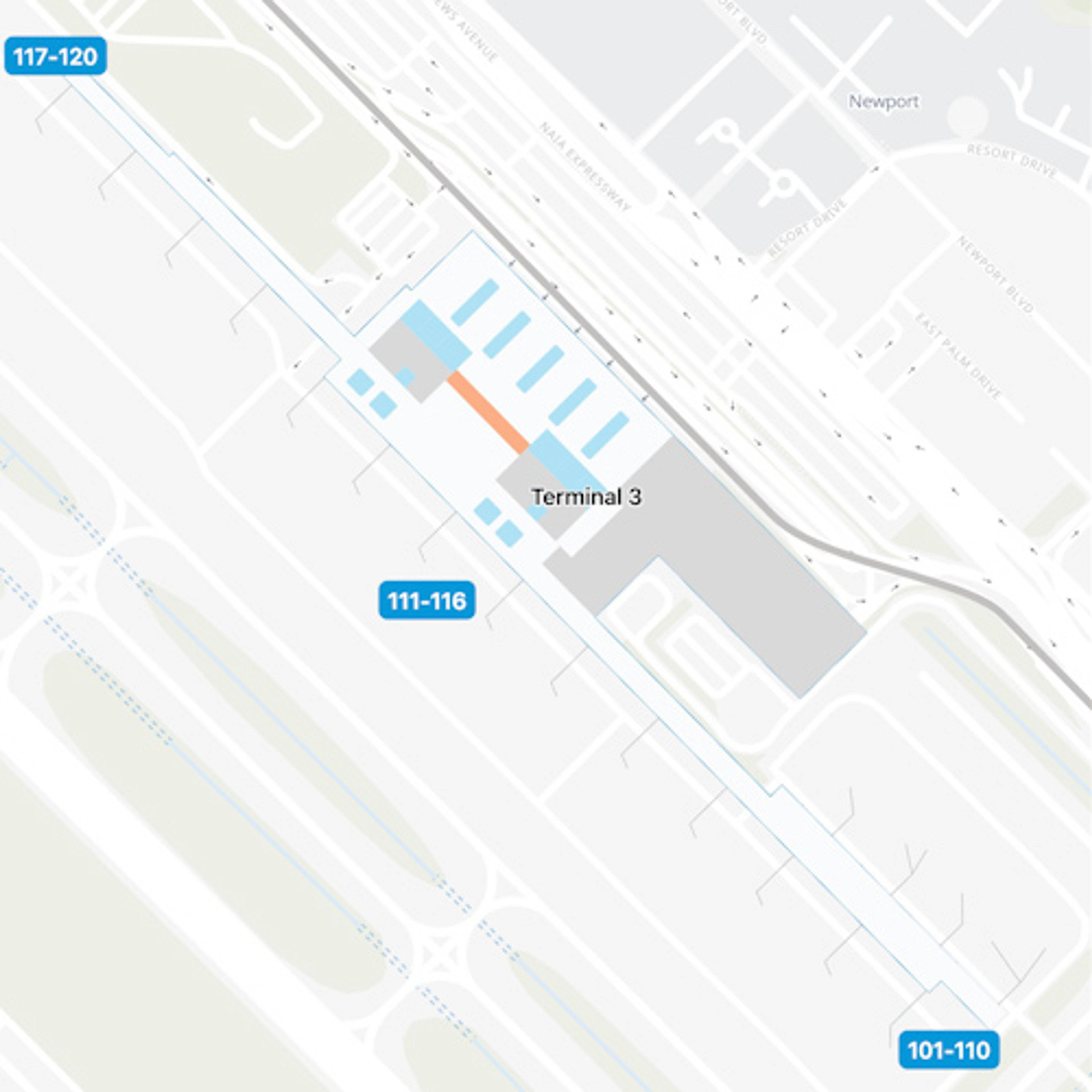 Manilla Ninoy Aquino Airport MNL Terminal 3 Map