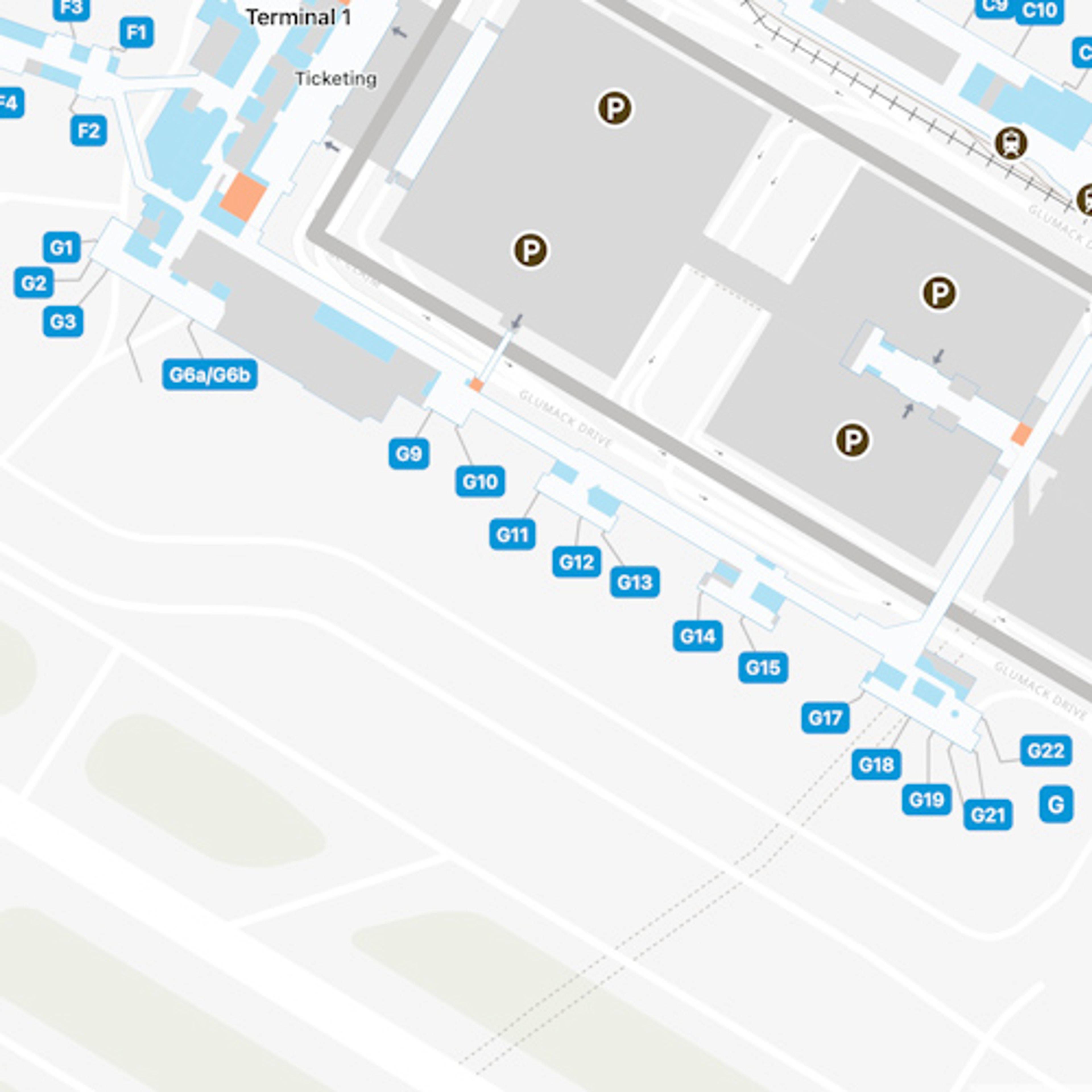 MSP Concourse G Map