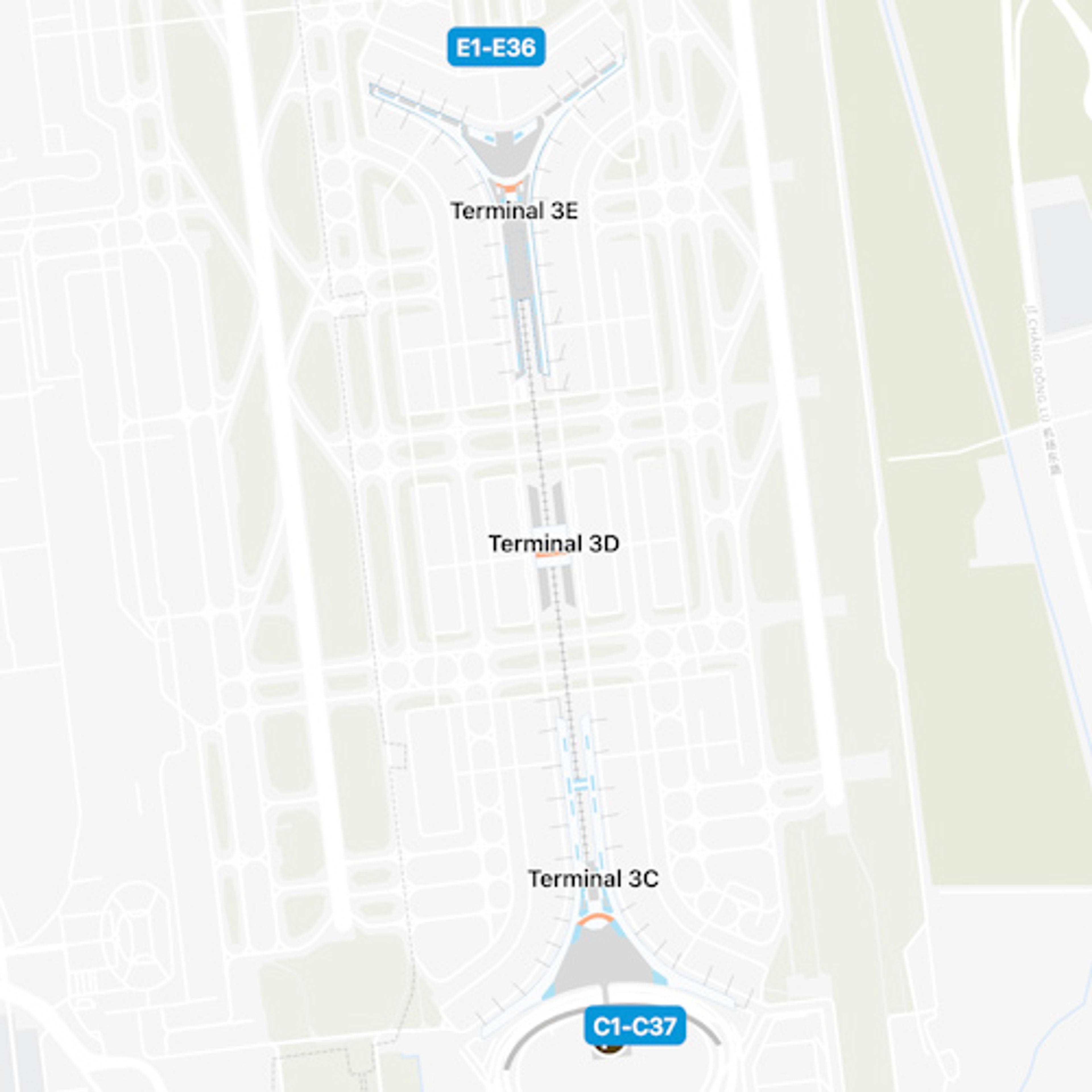 Beijing Capital Airport PEK Terminal 3 Map