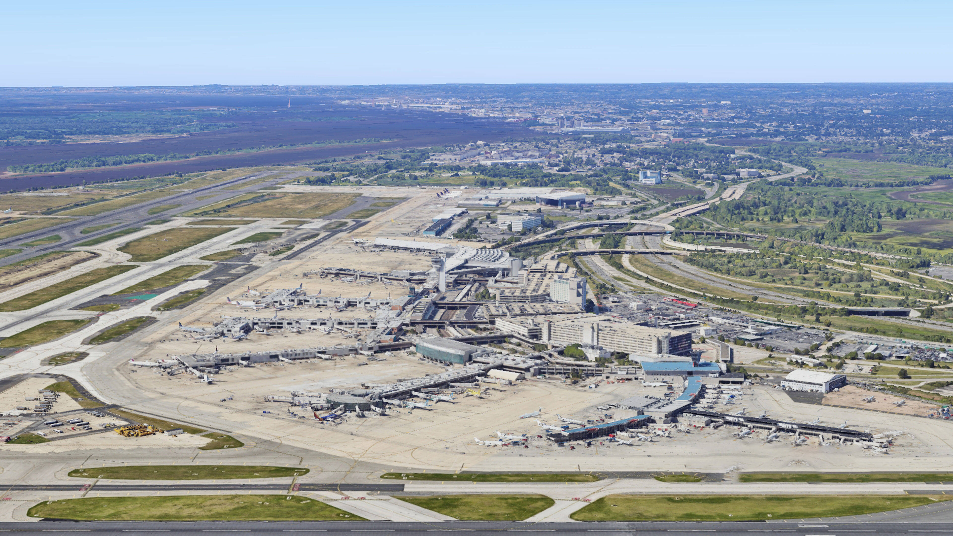 Aerial View of Philadelphia Airport
