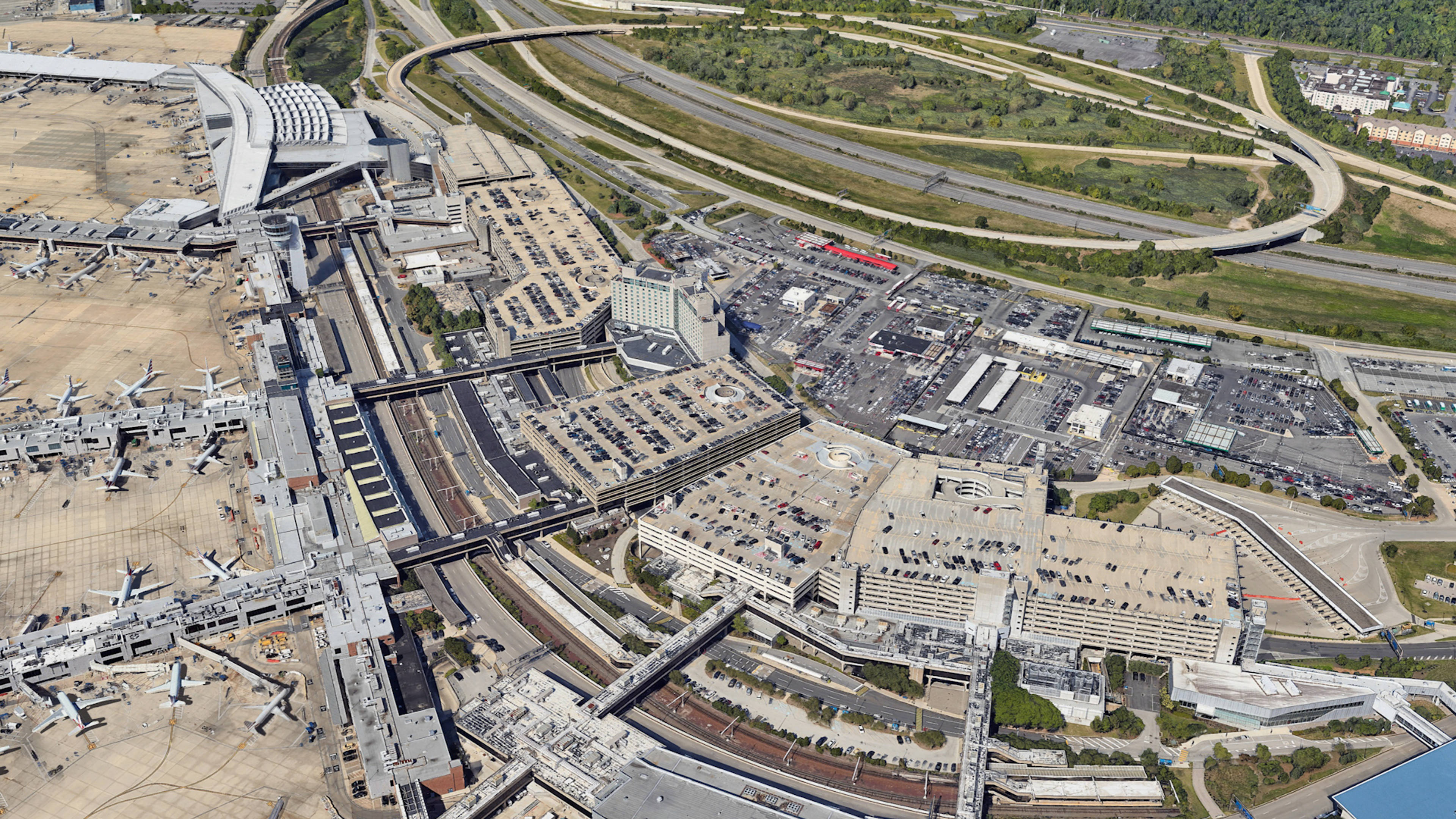  Aerial View of Philadelphia Airport Parking