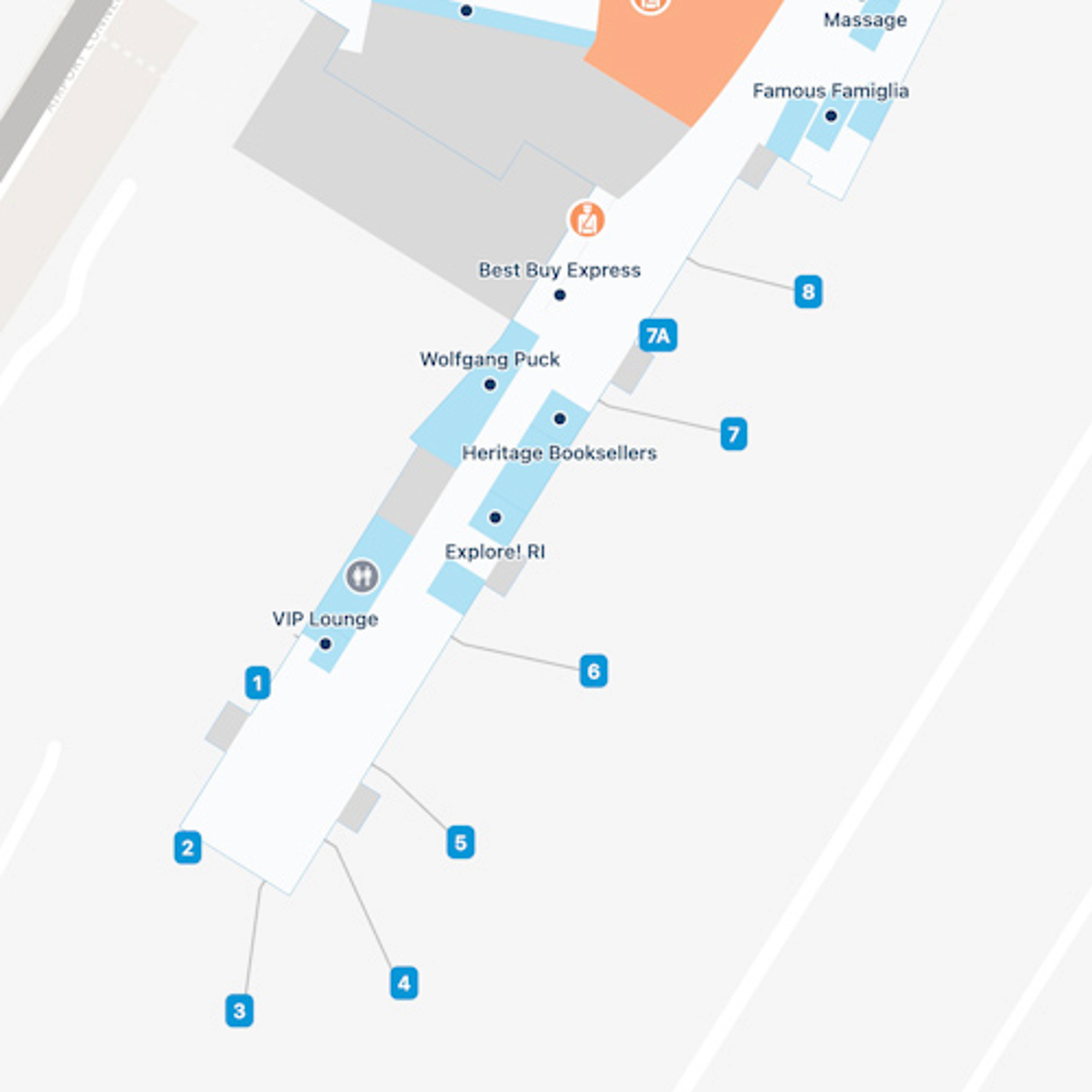 PVD South Concourses Map