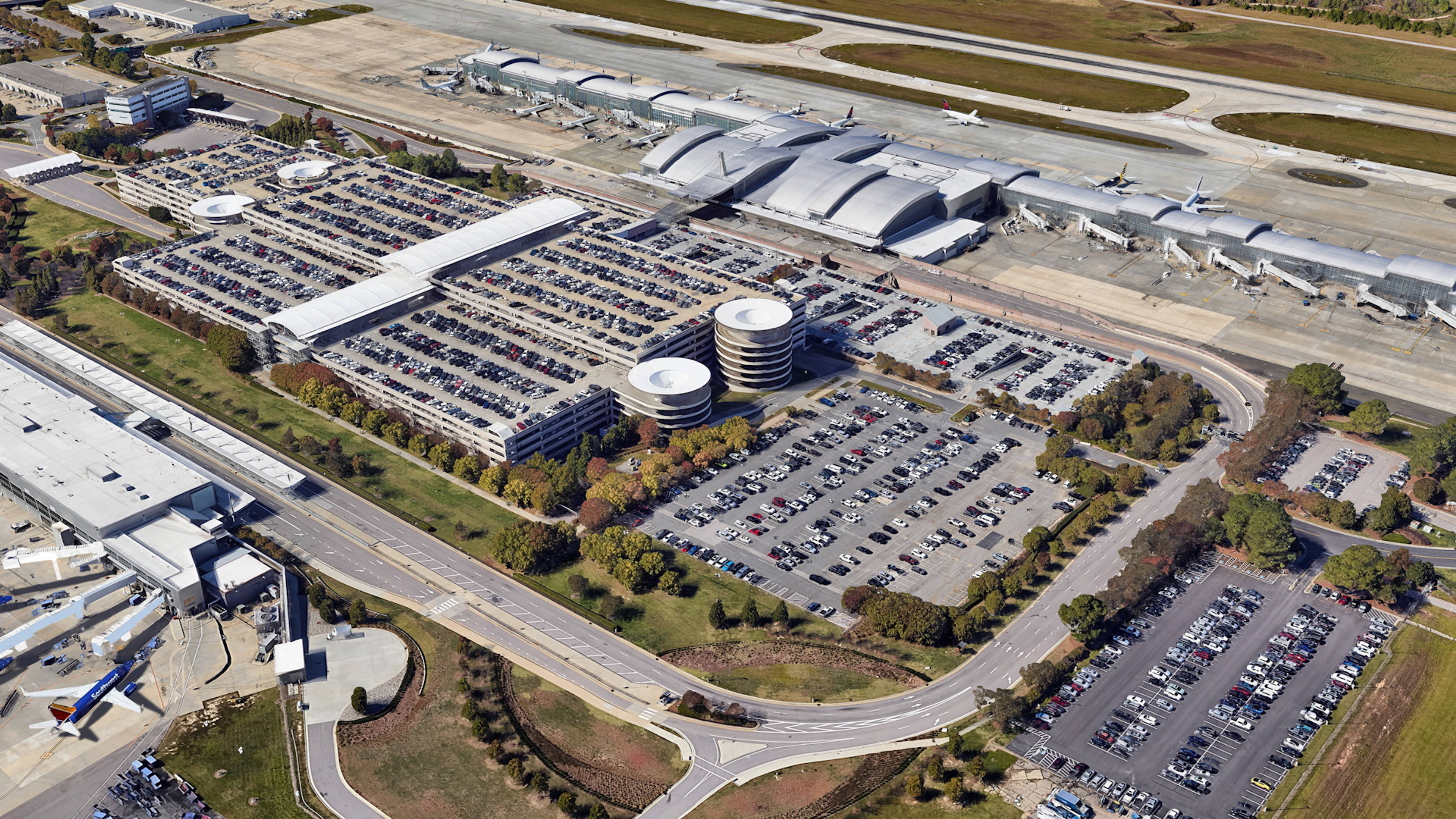  Aerial View of Raliegh Airport Parking