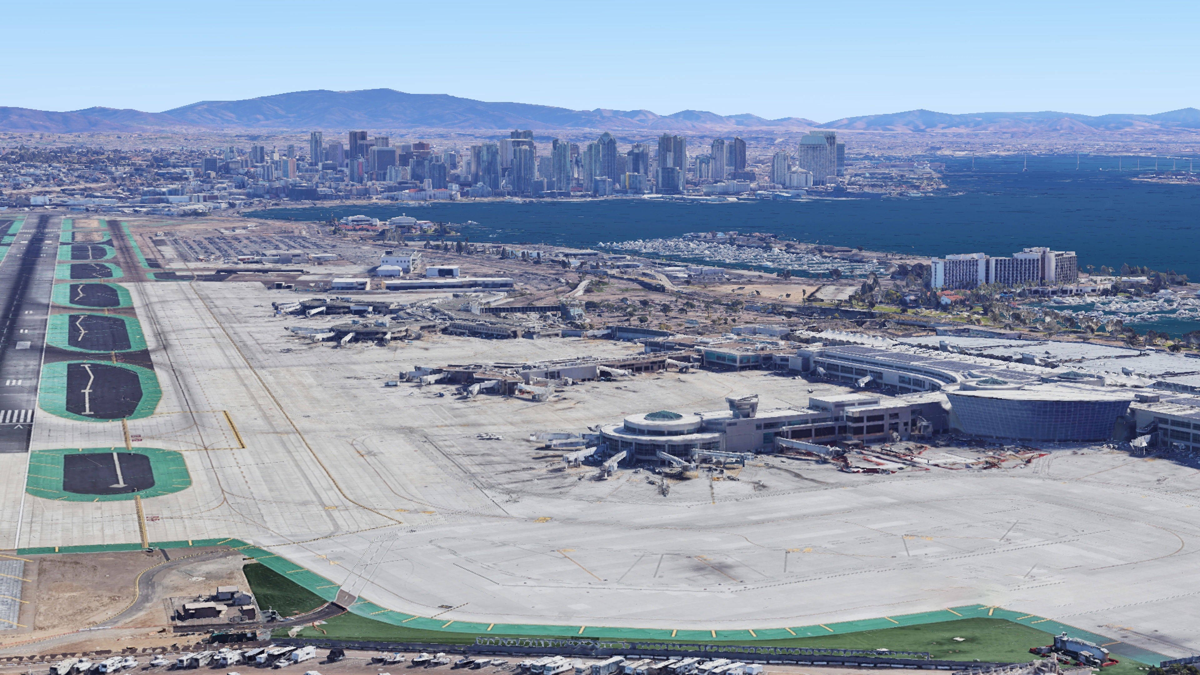 Aerial View of San Diego Airport