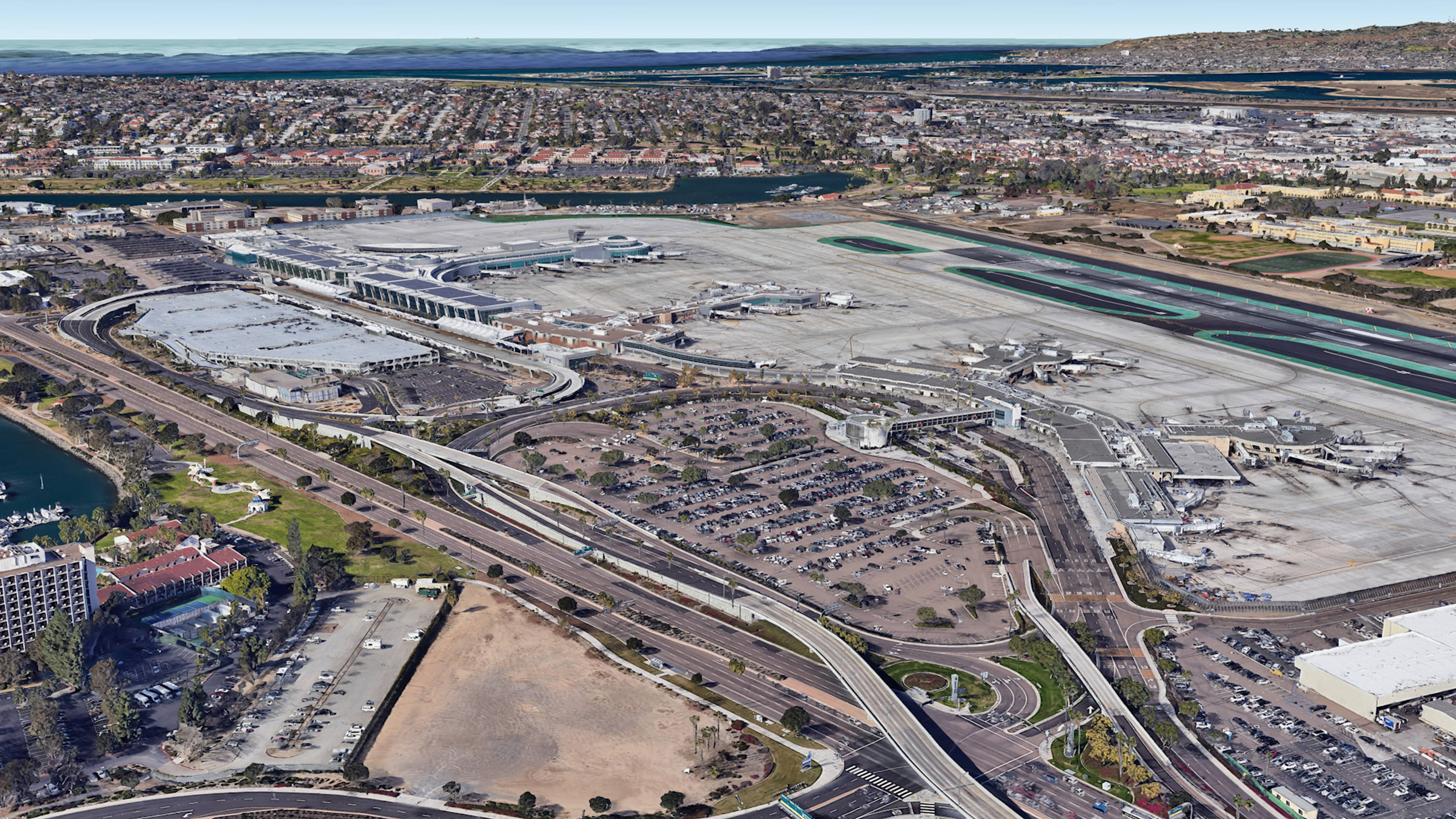  Aerial View of San Diego Airport Parking