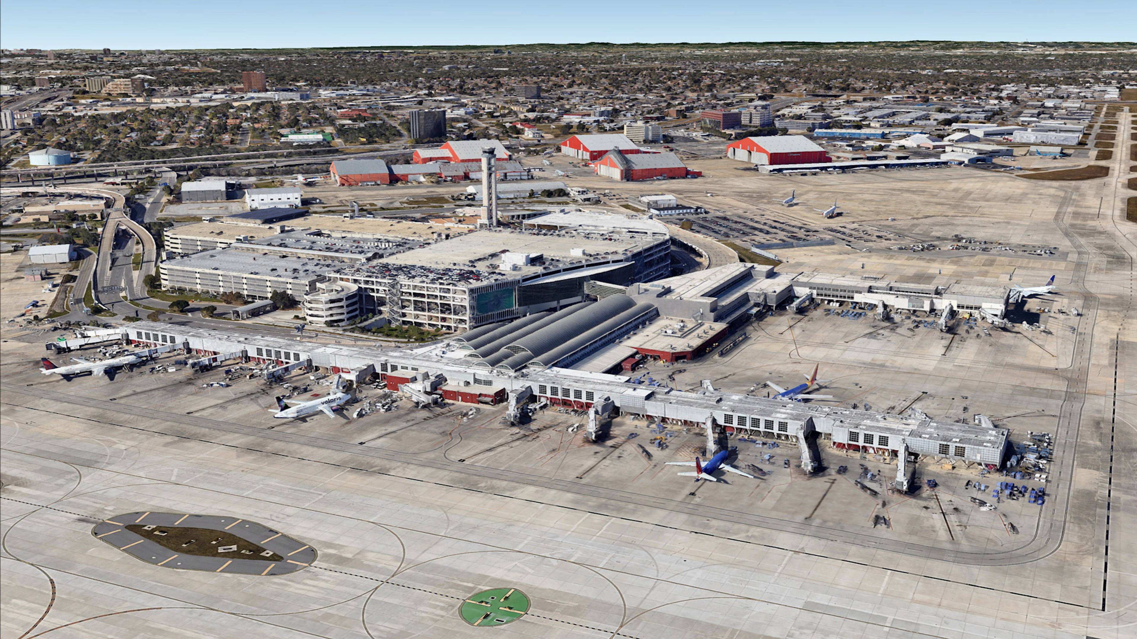 Aerial View of San Antonio Airport