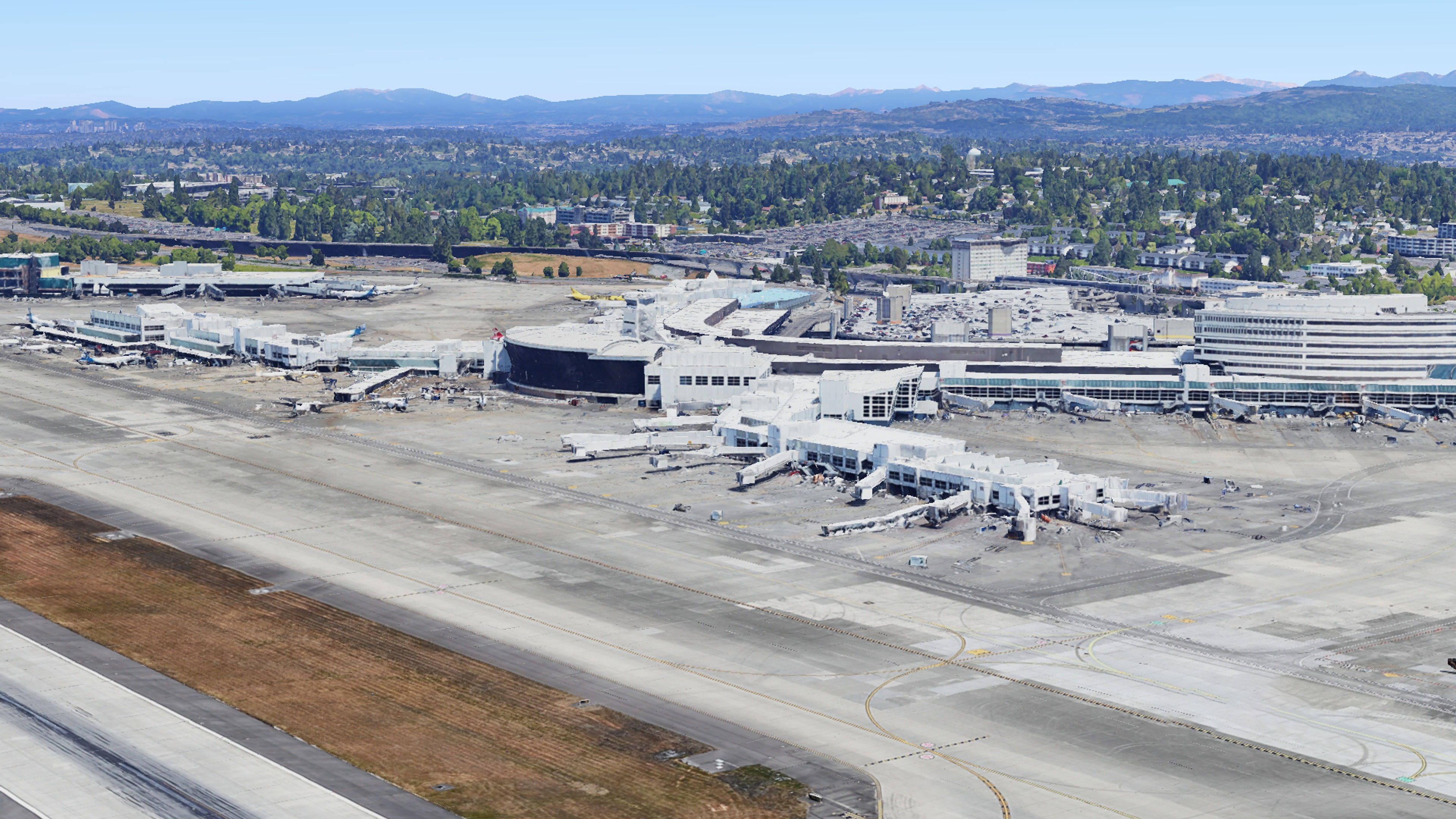 Aerial View of Seattle Tacoma Airport