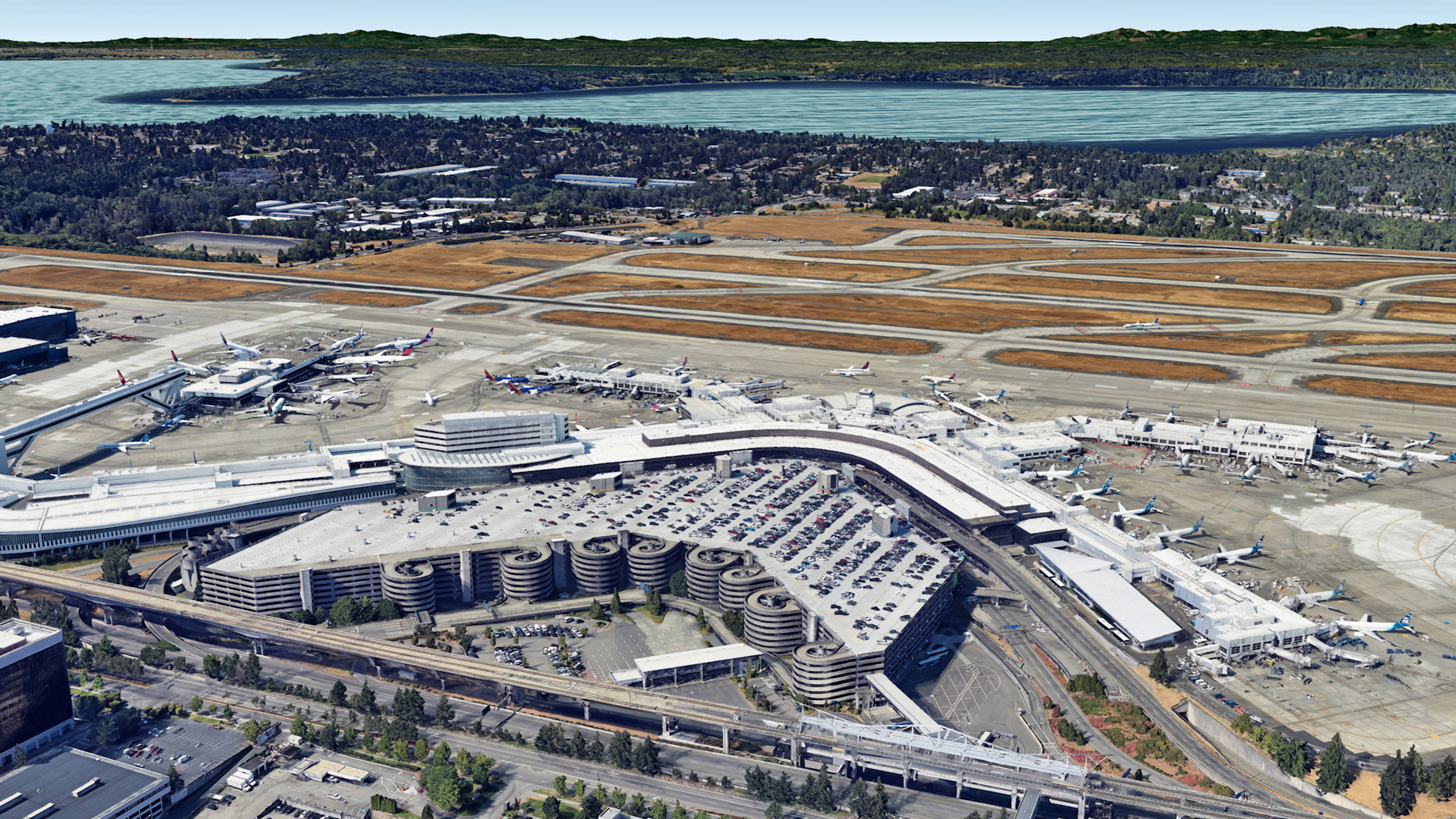  Aerial View of Seattle Airport Parking
