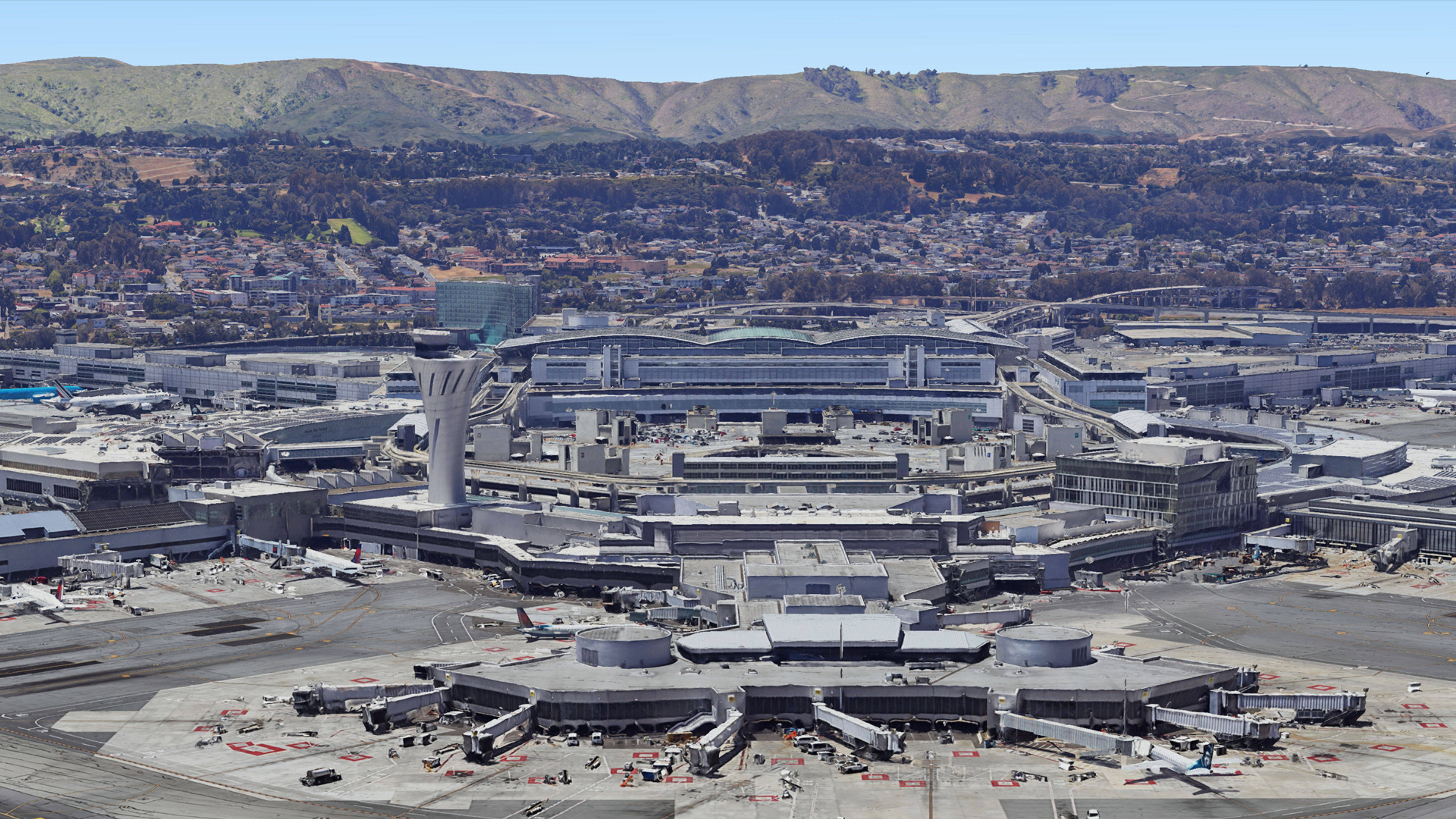 Aerial View of San Francisco Airport