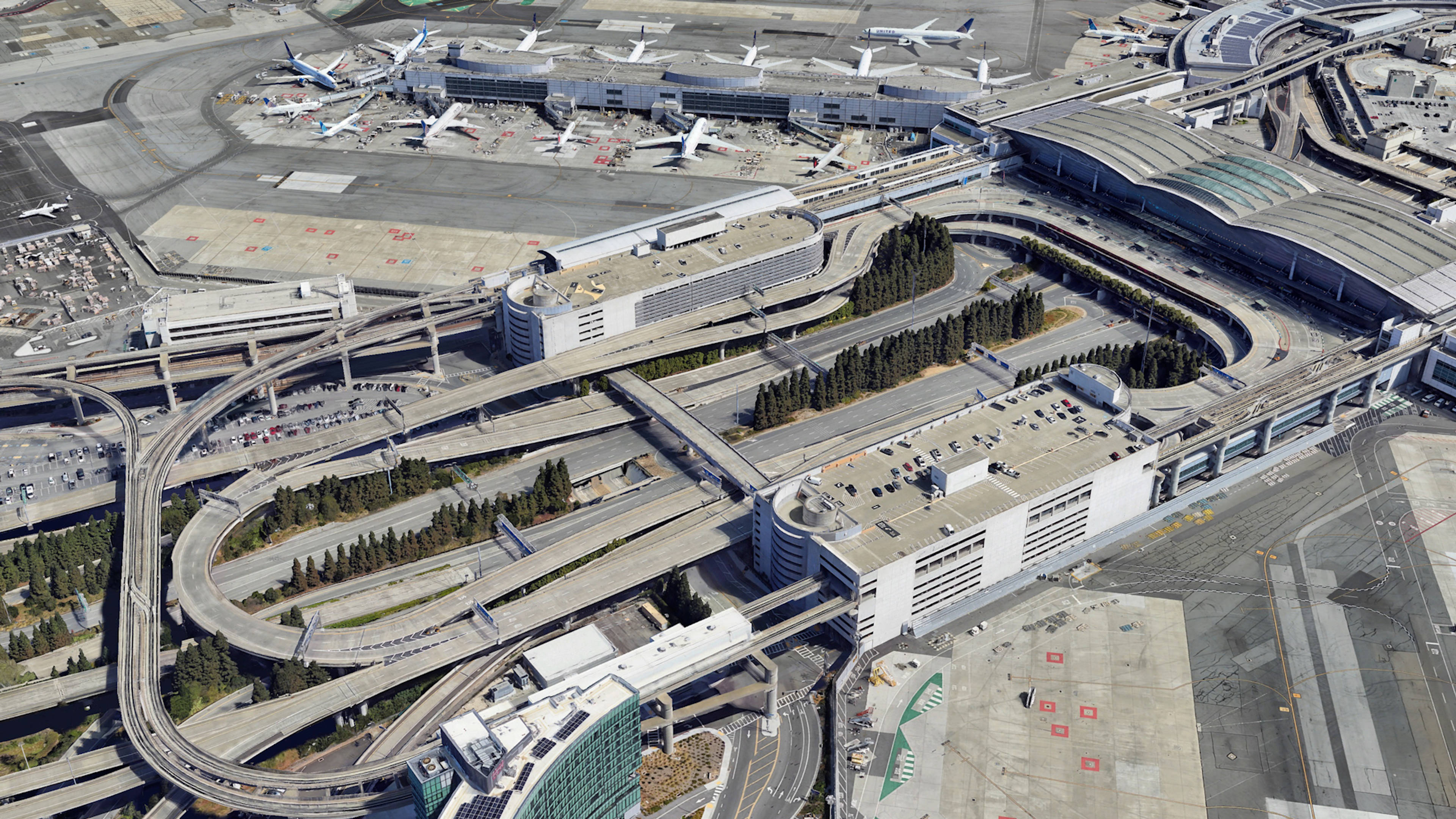  Aerial View of San Francisco Airport Parking