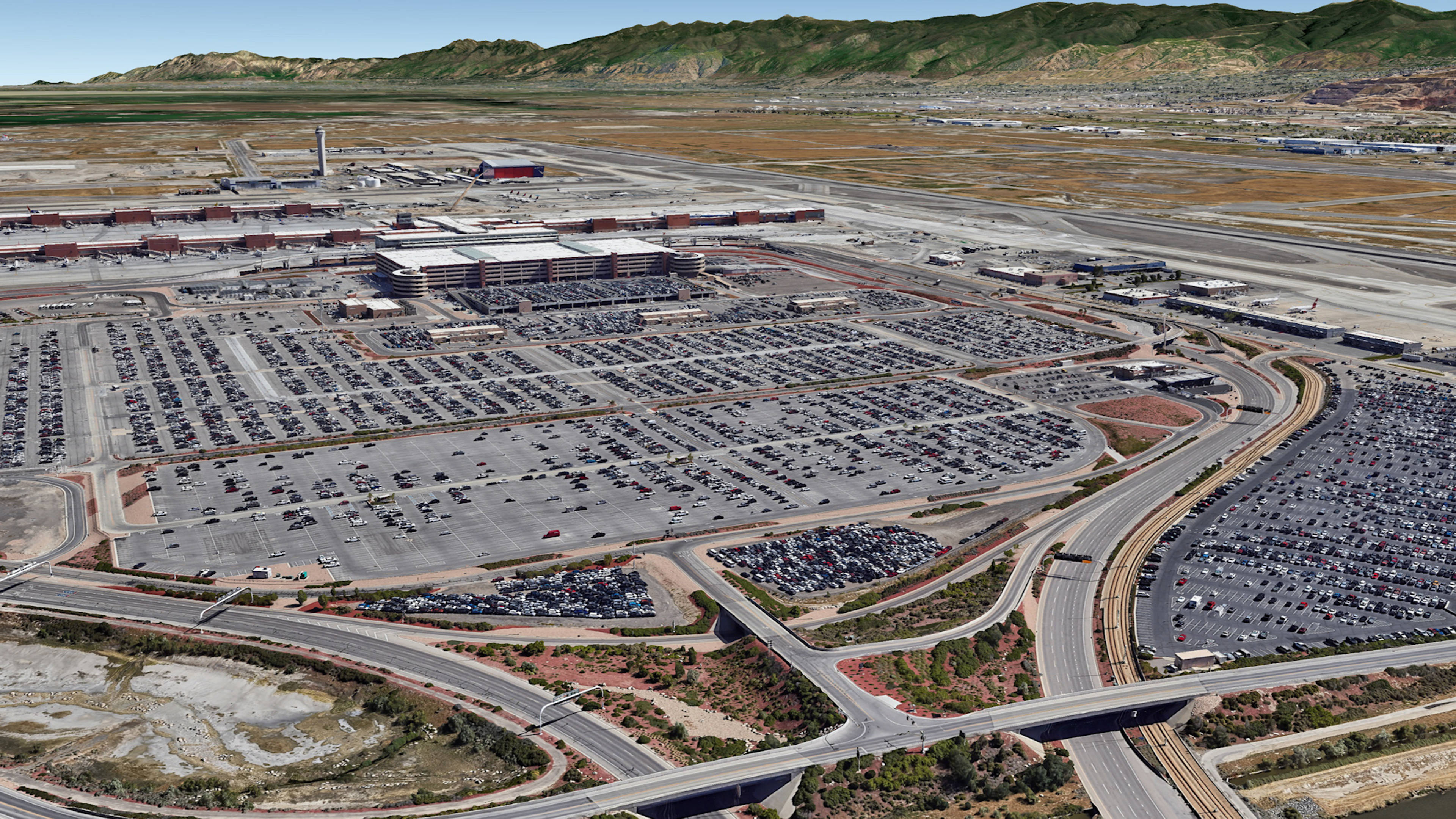  Aerial View of Salt Lake City Airport Parking
