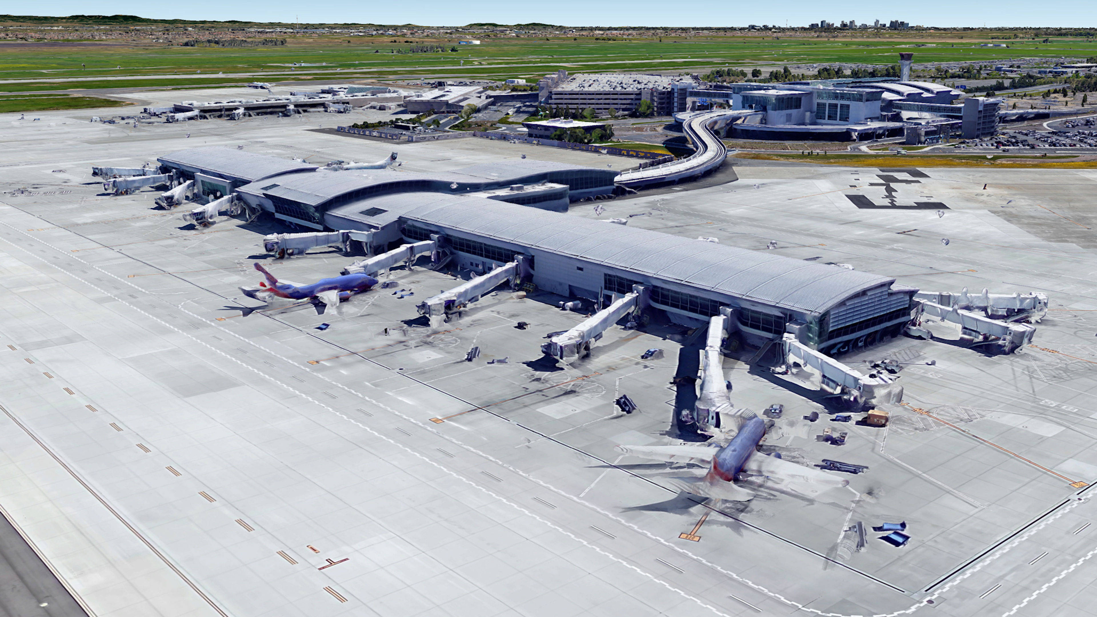 Aerial View of Sacramento Airport