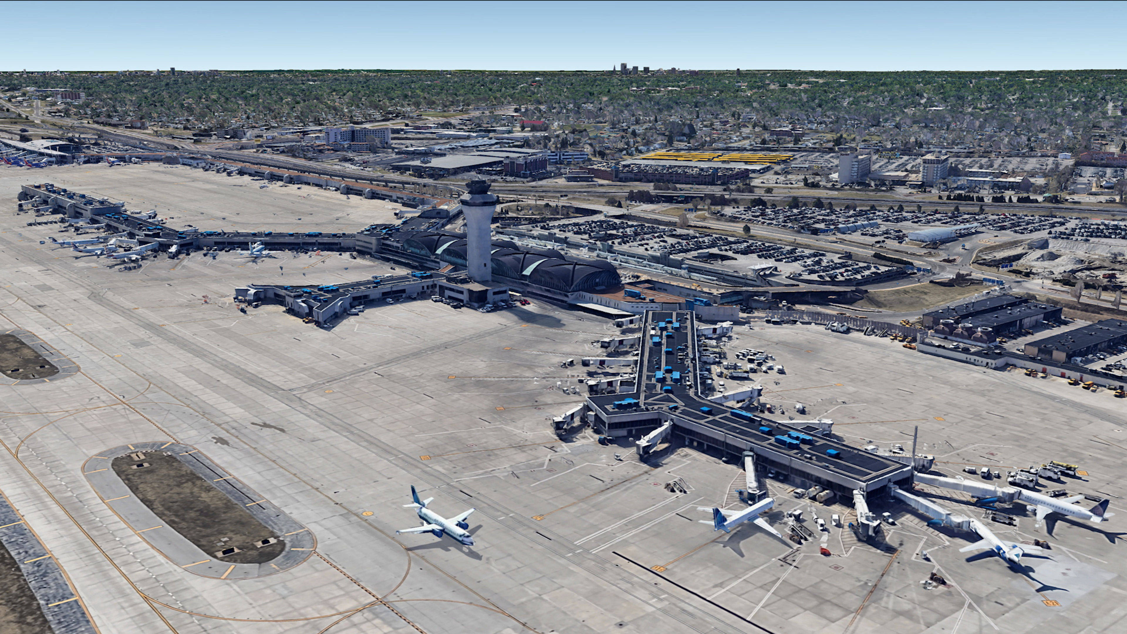 Aerial View of Lambert St Louis Airport