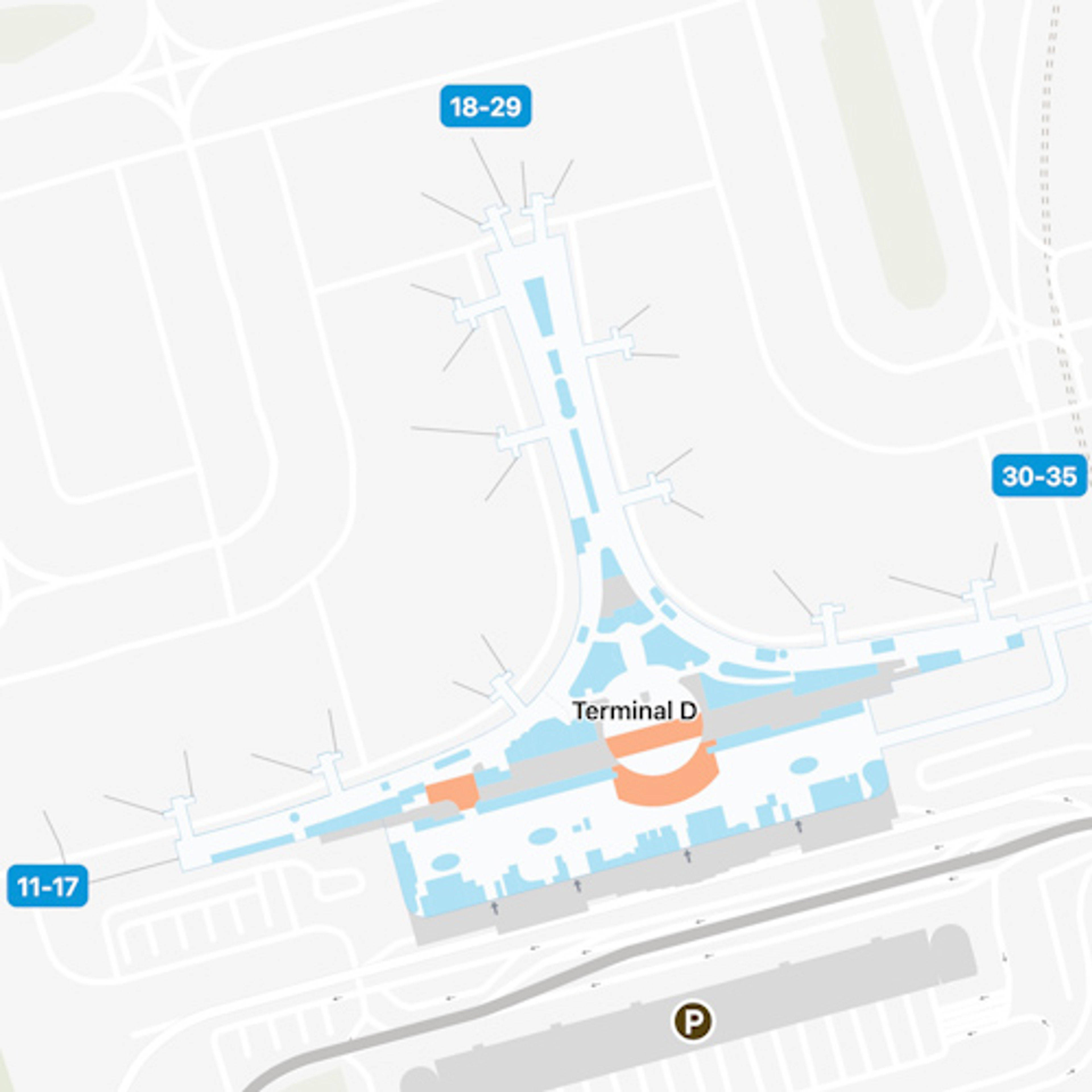 SVO Terminal D Map