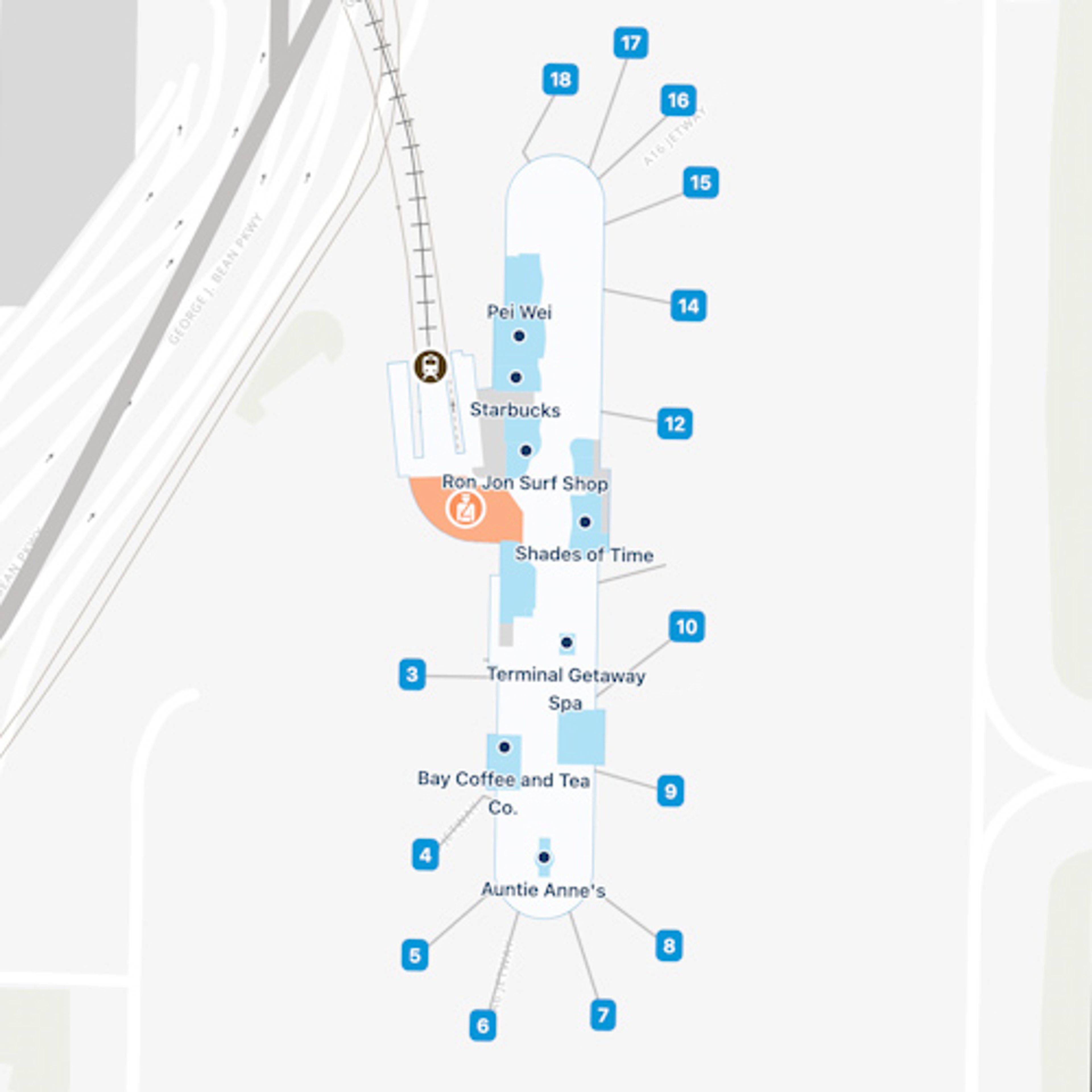 TPA Airside A Map