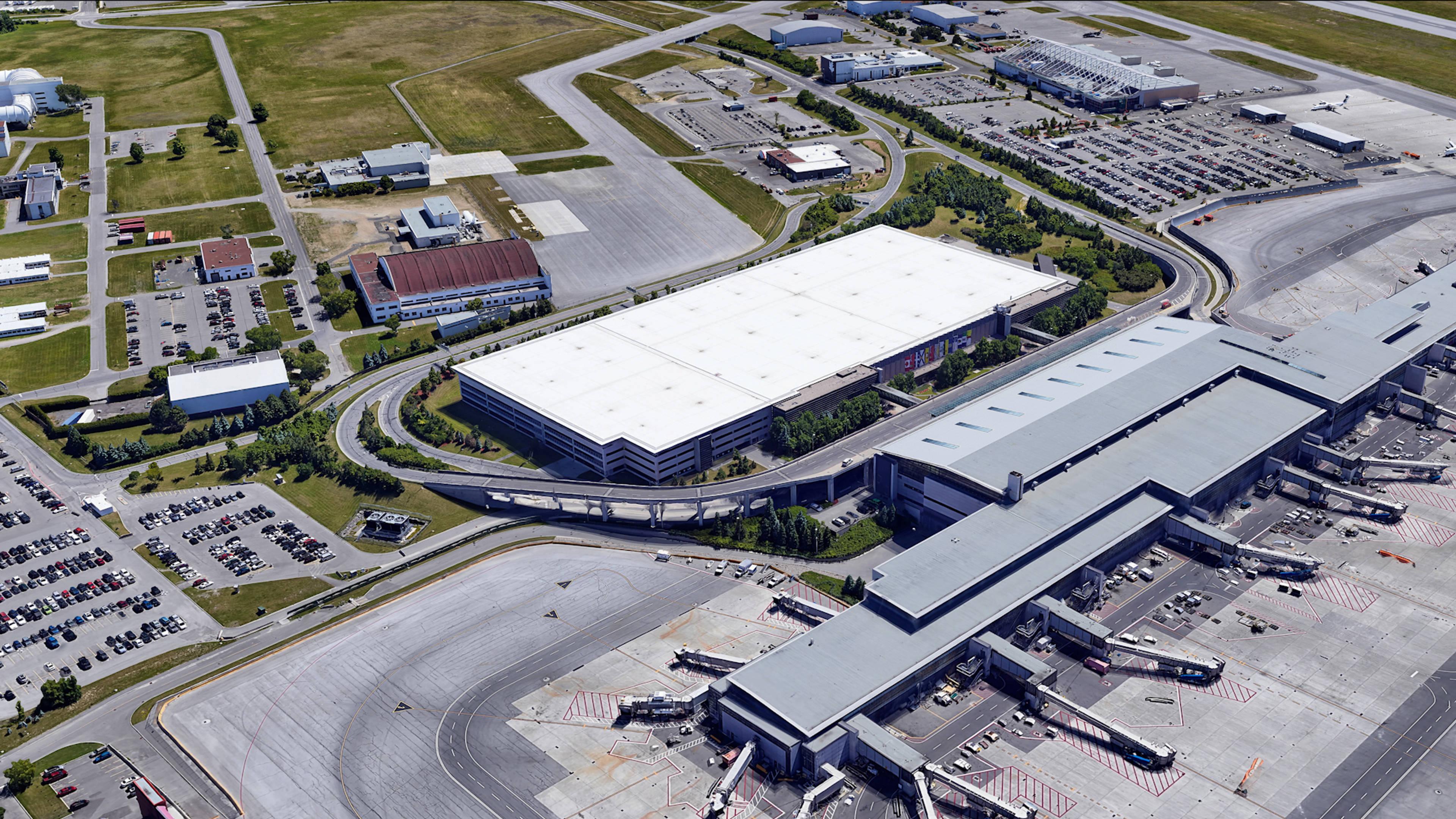 Aerial View of Ottawa Airport Parking