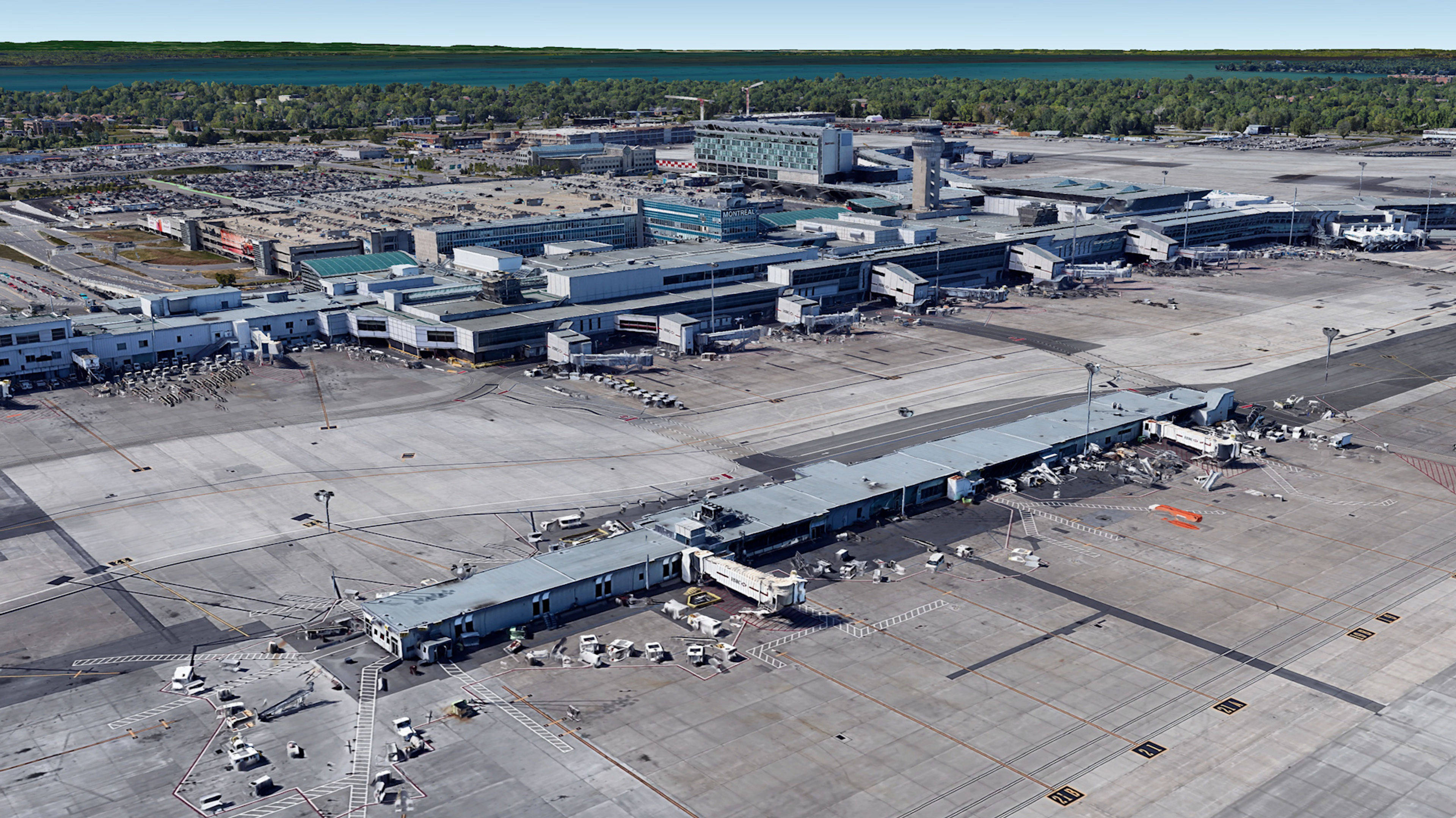 Aerial View of Montreal Trudeau Airport