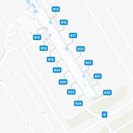 Amsterdam Airport Concourse B Map & Guide