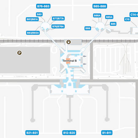 Houston Airport Terminal B Map & Guide