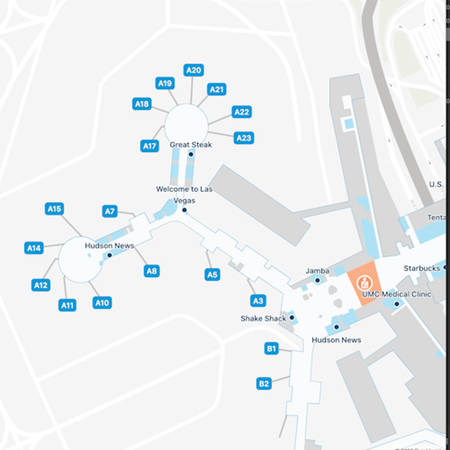 Las Vegas Airport Concourse A Map & Guide