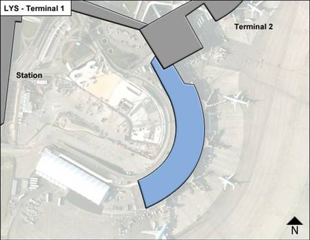 Lyon Exupery Airport Terminal 1 Map & Guide