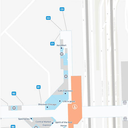 Chicago Midway Airport Concourse C Map & Guide