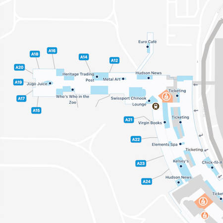 Calgary Airport Concourse A Map & Guide