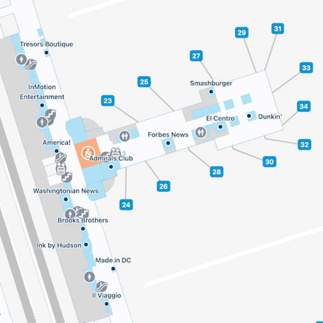 Reagan National Airport Terminal BC Map & Guide