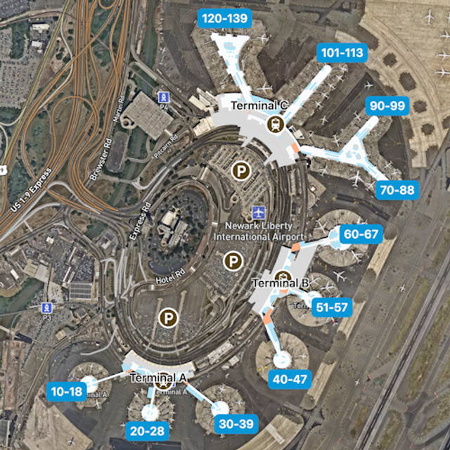 Newark Liberty Airport Map: Guide to EWR's Terminals