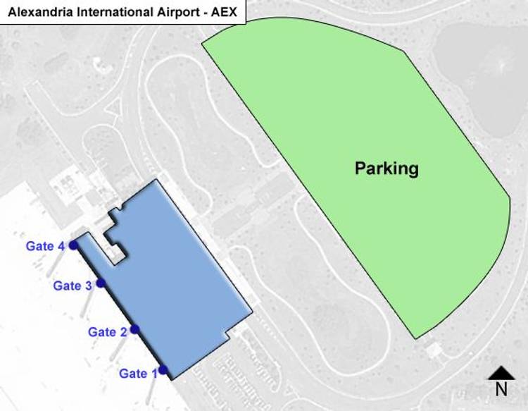 Alexandria Airport Map Guide to AEX's Terminals