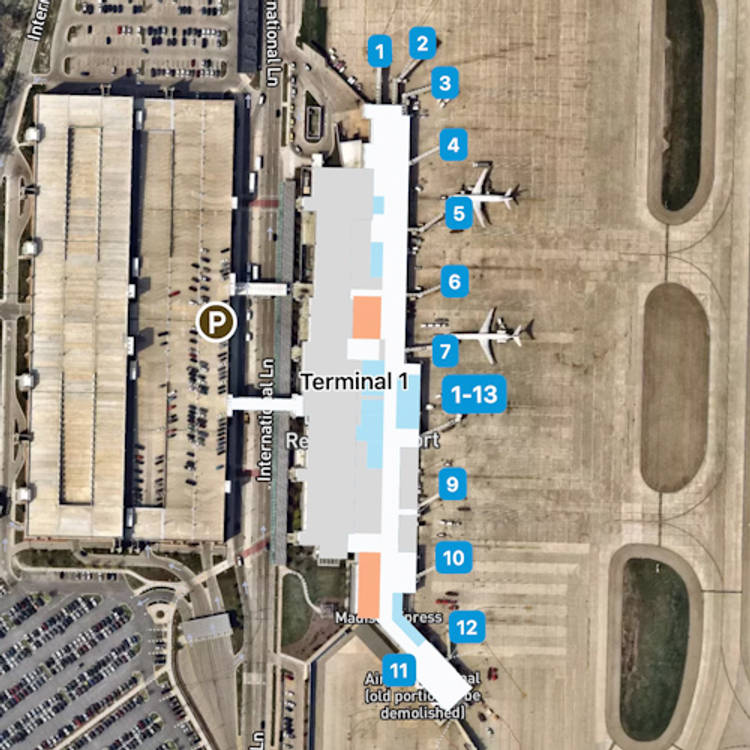 Madison Airport Map Guide To MSN S Terminals   Madison Dane County Airport MSN Terminal Overview Map 