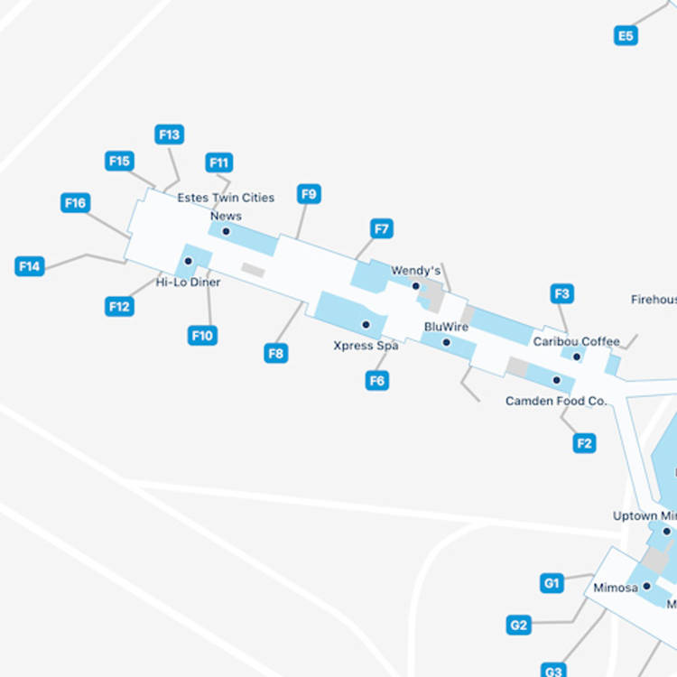 Minneapolis-St Paul Airport Concourse F Map & Guide
