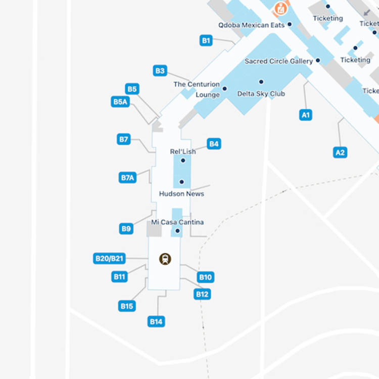 Seattle Tacoma Airport Concourse B Map & Guide