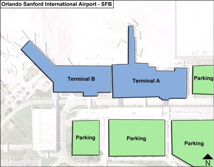 Orlando Sanford Airport Map Guide to SFB's Terminals
