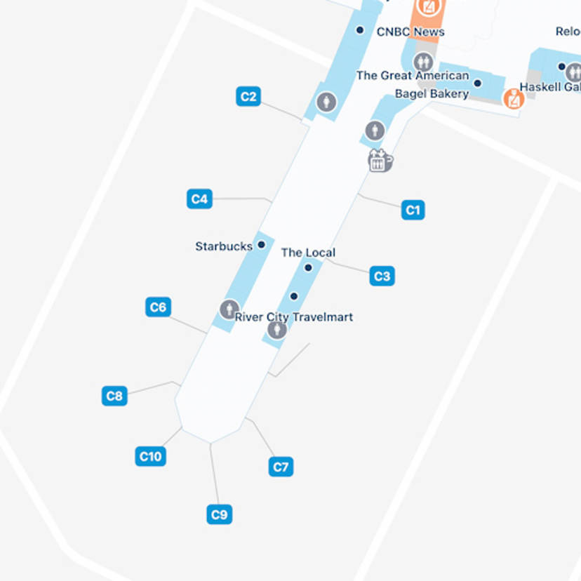 Jacksonville Airport Concourse C Map & Guide