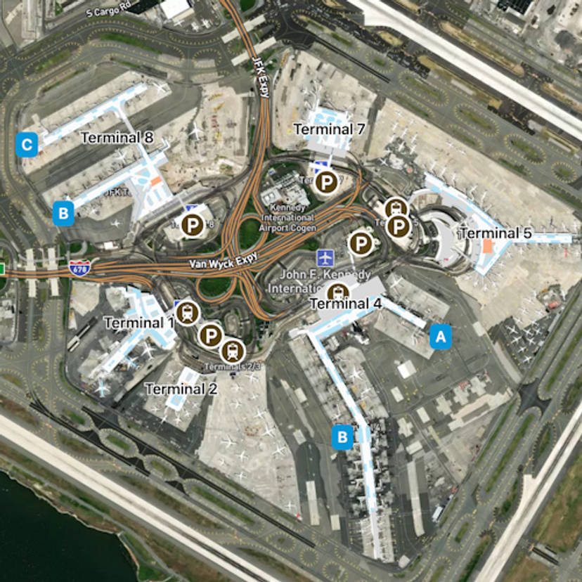 New York Kennedy Airport Map: Guide to JFK's Terminals