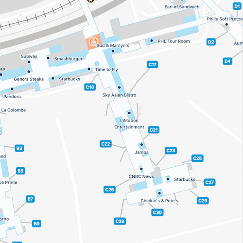 Philadelphia Airport Terminal C Map & Guide