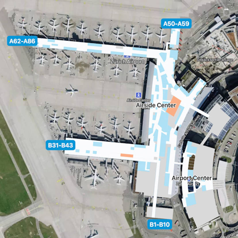 Zurich Airport Map Guide to ZRH